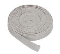 PATIKIL Baumwollband Baumwolle Gurtband 15mm x 9m, Schrägband Baumwoll Nahtband Köperband Saumband Einfassband Stoffband Webband zum Nähen für DIY Basteln Stricken Verpackungen, Hellgrau