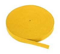 PATIKIL Baumwollband Baumwolle Gurtband 20mm x 45m, Schrägband Baumwoll Nahtband Köperband Saumband Einfassband Stoffband Webband zum Nähen für DIY Basteln Stricken Verpackungen, Golden