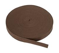 PATIKIL Baumwollband Baumwolle Gurtband 20mm x 45m, Schrägband Baumwoll Nahtband Köperband Saumband Einfassband Stoffband Webband zum Nähen für DIY Basteln Stricken, Tiefer Kaffee
