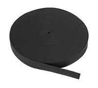 PATIKIL Baumwollband Baumwolle Gurtband 20mm x 45m, Schrägband Baumwoll Nahtband Köperband Saumband Einfassband Stoffband Webband zum Nähen für DIY Basteln Stricken Verpackungen, Schwarz