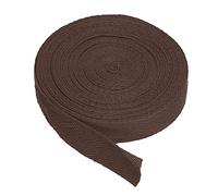PATIKIL Baumwollband Baumwolle Gurtband 20mm x 9m, Schrägband Baumwoll Nahtband Köperband Saumband Einfassband Stoffband Webband zum Nähen für DIY Basteln Stricken Verpackung, Dunkelbraun