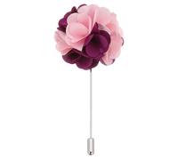 PATIKIL Blumenanstecker Pin, 1 Stück Reversnadel für Herren Camellia Blume für Anzug Hochzeit Abschluss Jubiläum Brosche Abschluss Outfit Zubehör, Lila/Rosa