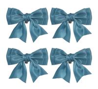 PATIKIL Damen Schleifen Schuhclips 4 Stück Satin Elegante Abnehmbare Schleifen Schuhclips Niedliche Verzierungsspange Für Deko Hochzeitsfeier Hellblau