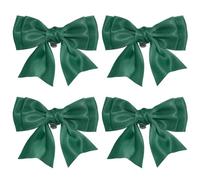 PATIKIL Damen Schleifen Schuhclips 4 Stück Satin Elegante Abnehmbare Schleifenschmuck-Clips Niedliche Verzierungen Für Dekoration Hochzeit Party Waldgrün