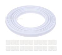 PATIKIL Das Nähen von Knochen, 10 Meter 10 mm breites Polyester-Näh-durch niedrige Dichte Korsett-Knochen mit 40 Stück Endkappen für Korsett Hochzeitskleid Hut Kappe DIY, Weiß
