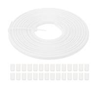 PATIKIL Das Nähen von Knochen, 10 Yard 6mm breites Polyester-Näh-durch hohe Dichte Korsett-Knochen mit 40 Stück Endkappen für Korsett Hochzeitskleid Hut Kappe DIY, Beige