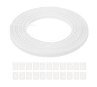 PATIKIL Das Nähen von Knochen, 10 Yard 8mm breites Polyester-Näh-durch hohe Dichte Korsett-Knochen mit 40 Stück Endkappen für Korsett Hochzeitskleid Hut Kappe DIY, Beige