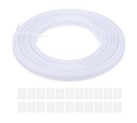 PATIKIL Das Nähen von Knochen, 10 Yard 8mm breites Polyester-Näh-durch niedrige Dichte Korsett-Knochen mit 40 Stück Endkappen für Korsett Hochzeitskleid Hut Kappe DIY, Weiß
