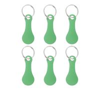 PATIKIL Einkaufswagen Chips Schlüsselanhänger Grün 6 Stück Einkaufschip Schlüsselanhänger Edelstahl Einkaufswagenlöser Metall Einkaufswagenchip Schlüsselanhänger für Einkaufstrolleys