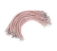 PATIKIL Elastische Widerhaken Cord 6,4 Zoll / 165 mm, 100 Stück Gummischnur, 2 mm Schlaufe Stretch Rundfaden mit Metallbarbenbefestigungen für Hüte Masken Menüs Basteln Buch, Roségold