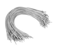 PATIKIL Elastische Widerhaken Cord 9,8 Zoll / 250 mm, 100 Stück Gummischnur, 2 mm Schlaufe Stretch Rundfaden mit Metallbarbenbefestigungen für Hüte Masken Menüs Basteln Buch, Silber