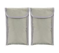 PATIKIL Faraday-Taschen, 2er Pack 6,5-Zoll-Signalblockierende Schlüsseltasche Anti-Diebstahl-Autoprotektion Handy-RFID-GPS-Abschirmungsbrieftasche für den Schutz Silber-Grau