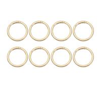PATIKIL Frühling O-Ringe, 8 Stück 1,9 Zoll Metall Runde Clips Flache Auslöser Schlüsselringe Schnappverschluss Schnallen für Schlüsselanhänger Taschen Geldbörsen, Hellgold 48mm