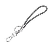 PATIKIL Funkelnder Lanyard 8"/21cm Rhinestone Kristall Lanyard Kette Diamant Armband Schlüsselanhänger Mit Metallverschluss & Schlüsselring Für Büro Ausweis Schlüssel Frauen Grau