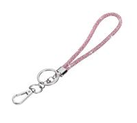 PATIKIL Funkelnder Lanyard 8"/21cm Rhinestone Kristall Lanyard Kette Diamant Handschlaufe Schlüsselanhänger Mit Metallverschluss & Schlüsselring Für Büro Ausweis Schlüssel Frauen Pink