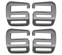 PATIKIL G Haken Gurtbandschieber Schnallen 25mm, 2 Paar Metall G Haken Gurtbandschnallen Clips Verstellbare Schnalle für Rucksack Gepäckgurte Gurtband Outdoor Gürtel Hardware, Grau