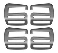 PATIKIL G Haken Gurtgleiter Schnallen 32mm, 2 Paar Metall G Haken Gurt Schnallen Clips Verstellbare Schnalle für Rucksack Gepäckgurte Gurtband Outdoor Gürtel Hardware, Grau