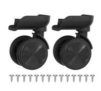 PATIKIL Gepäck Räder Ersatz 1 Paar Koffer Räder Rollen Reparatur für Links und Rechts Lenk Rad Schwarz (3x3.2x3.2x3x2.5/1.2x1.3x1.3x1.2x0.98)