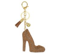 PATIKIL Hoher Absatz Schlüsselanhänger Glitzer Strasssteine, Bling Rhinestone Schlüsselanhänger Aesthetic charm für Taschenanhänger Damen Handtaschen Dekor Autoschlüsselanhänger, Khaki