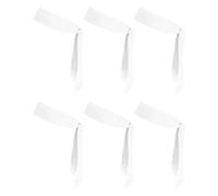PATIKIL Kopfband Kopfbänder, 6 Stück Ninja Karate Kopfband Verstellbar Sport Stirnband Schweißabsorbierend Trainingsband Für Männer Frauen Laufen Tennis Yoga, Weiß