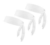 PATIKIL Kopftücher Stirnband, 3er Pack Ninja Karate Stirnband Verstellbares Sport Stirnband Schweißableitendes Workout Kopfband für Männer Frauen Laufen Tennis Yoga, Weiß