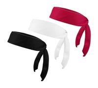 PATIKIL Kopftücher Stirnband, Ninja Karate Stirnband Verstellbares Sportband Schweißableitendes Workout Stirnband für Männer Frauen Laufen Tennis Yoga, Schwarz, Weiß, Rot