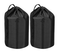 PATIKIL Kordelzugbeutel 2 Stück 31 x 60 cm Stuff Sack, Wasserdichter Outdoor-Aufbewahrungssack Tragbarer Zugband-Staubschutzbeutel Leichter Schlafsack für Camping Wandern Reisen, Schwarz