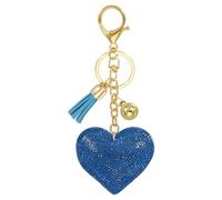 PATIKIL Liebe Schlüsselanhänger Glitzer Strasssteine, Bling Rhinestone Schlüsselanhänger Herz Charm Anhänger für Taschenanhänger Damen Handtaschen Dekor Autoschlüsselanhänger, Hellblau