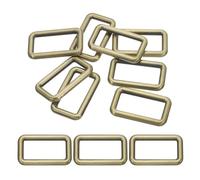 PATIKIL Metal Buckle 8 stk. Quadratische Schlaufe Gurt-Schnalle für Riemenhalter Lederhandwerk Taschengürtel DIY Geldbörse Herstellung,3/4" / 19mm, Bronze
