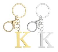 PATIKIL Metall Schlüsselanhänger Buchstabe A-Z Name Initialen Charm mit Schlüsselring Buchstaben Anhänger Schlüsselanhänger für Damen Herren Schlüssl Tasche Dekoration