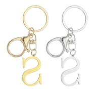 PATIKIL Metall Schlüsselanhänger Buchstabe A-Z Name Initialen Charm mit Schlüsselring Buchstaben Anhänger Schlüsselanhänger für Damen Herren Schlüssl Tasche Dekoration