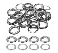 PATIKIL Metallösen, 25 mm, 20 Stück, Ösen und Ösen, Lederösen, Werkzeug für Stoffschuhe, Kleidung, Vorhänge, Gürtel, DIY-Projekte, Grau