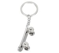 PATIKIL Mini Skateboard Schlüsselanhänger Silber, Metall Sport Schlüsselanhänger mit Skateboard Zubehör für Herren Damen Rucksack Taschen Auto Motorrad Fahrrad Dekoration Geschenke