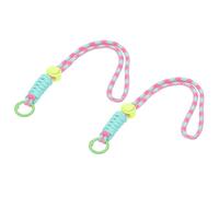 PATIKIL Paracord Schlüsselband, 2 Stück Handy Schlüsselband Seil Handgelenk Lanyards Geflochtener Riemen mit Karabinerhaken zum Aufhängen von Schlüsseln, Pink, Grün, Himmelblau