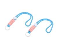 PATIKIL Paracord Schlüsselband, 2 Stück Handy Schlüsselband Seil Handgelenk Lanyards Geflochtener Riemen mit Karabinerhaken zum Aufhängen von Schlüsseln, Hellviolett, Hellrosa, Weiß