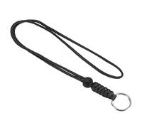 PATIKIL Schlüsselband mit Ring 18" Halskette Schlüsselkette Metallhaken Schwarz