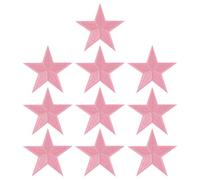 PATIKIL Stern Aufbügeln Patches, 10 Stück Stern Aufnäher Applikationen zur Verzierung von Kleidung, Jacken, Hüten, Rucksäcken, Reparaturen, Dekorationen, Pink, 3" x 2.8"