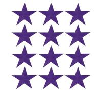 PATIKIL Stern Aufbügeln Patches, 12 Stück Stern Aufnäher Applikationen zum Aufbügeln für Kleidung Jacken Hut Rucksack Reparatur Dekorationen, Dunkellila, 3,2" x 3,2"