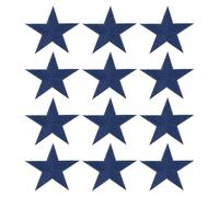 PATIKIL Stern Aufbügeln Patches, 12 Stück Stern Aufnäher Applikationen zum Aufbügeln für Kleidung Jacken Hut Rucksack Reparatur Dekorationen, Dunkelblau, 3,2" x 3,2"