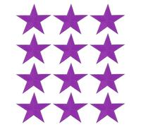 PATIKIL Stern Aufbügeln Patches, 12 Stück Stern Aufnäher Applikationen zum Aufbügeln für Kleidung Jacken Hut Rucksack Reparatur Dekorationen, Lila, 3,2" x 3,2"