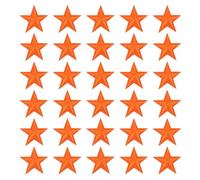 PATIKIL Stern Aufbügeln Patches, 30 Stück Stern Aufnäher Applikationen zum Aufbügeln für Kleidung Jacken Hut Rucksack Reparatur Dekorationen, Orange, 1" x 1"