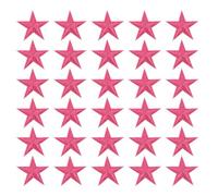 PATIKIL Stern Aufbügeln Patches, 30 Stück Stern Aufnäher Applikationen zum Aufbügeln für Kleidung Jacken Hut Rucksack Reparatur Dekorationen, Rosarot, 1" x 1"