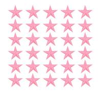 PATIKIL Stern Aufbügeln Patches, 30 Stück Stern Aufnäher Applikationen zum Aufbügeln für Kleidung Jacken Hut Rucksack Reparatur Dekorationen, Pink, 1" x 1"