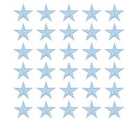PATIKIL Stern Aufbügeln Patches, 30 Stück Stern Aufnäher Applikationen zum Aufbügeln für Kleidung Jacken Hut Rucksack Reparatur Dekorationen, Leuchtend Blau, 1" x 1"
