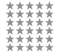PATIKIL Stern Aufbügeln Patches, 30 Stück Stern Aufnäher zum Aufbügeln Applikationen Verzierungen für Kleidung Jacken Hut Rucksack Reparatur Dekorationen, Grau, 1" x 1"
