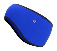 PATIKIL Stirnband Winter Ohrwärmer Damen Sport Polar Fleece Ohrenwärmer Winter Elastische Schweißband Outdoor mit Knöpfen für Joggen Wandern Ski Ausrüstung Radfahren Blau
