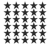 PATIKIL Stoffflicken zum Aufbügeln 2.9x2.9cm Bügelflicken 33 Packung Aufnäher 5 Stern Bestickte Applikationen für Kleidung Jacken Hut Rucksack Reparieren Dekorationen Schwarz