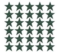 PATIKIL Stoffflicken zum Aufbügeln 2.9x2.9cm Bügelflicken 33 Packung Aufnäher 5 Stern Bestickte Applikationen für Kleidung Jacken Hut Rucksack Reparieren Dekorationen Dunkel Grün