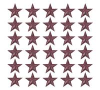 PATIKIL Stoffflicken zum Aufbügeln 2.9x2.9cm Bügelflicken 33 Packung Aufnäher 5 Stern Bestickte Applikationen für Kleidung Jacken Hut Rucksack Reparieren Dekorationen Braun