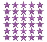 PATIKIL Stoffflicken zum Aufbügeln 2.9x2.9cm Bügelflicken 33 Packung Aufnäher 5 Stern Bestickte Applikationen für Kleidung Jacken Hut Rucksack Reparieren Dekorationen Lila